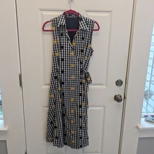 Anthropologie Eva Franco Gingham Wrap Dress